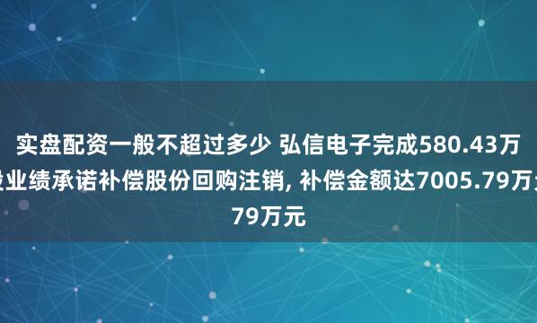实盘配资一般不超过多少 弘信电子完成580.43万股业绩承诺补偿股份回购注销, 补偿金额达7005.79万元